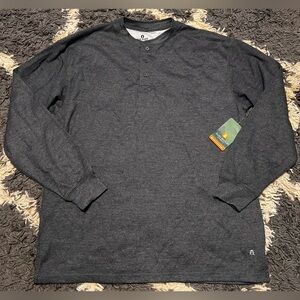 NWT Sun River Co. Gray Waffle Knit Thermal Long Sleeve Shirt